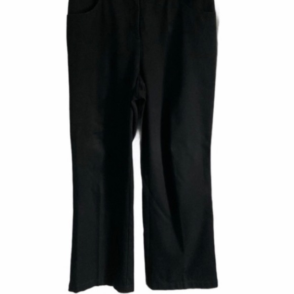 St. John Sport Black Slightly Flared Pants Sz 6 - Picture 5 of 15